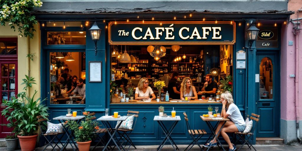 Local café bustling with patrons enjoying their time.