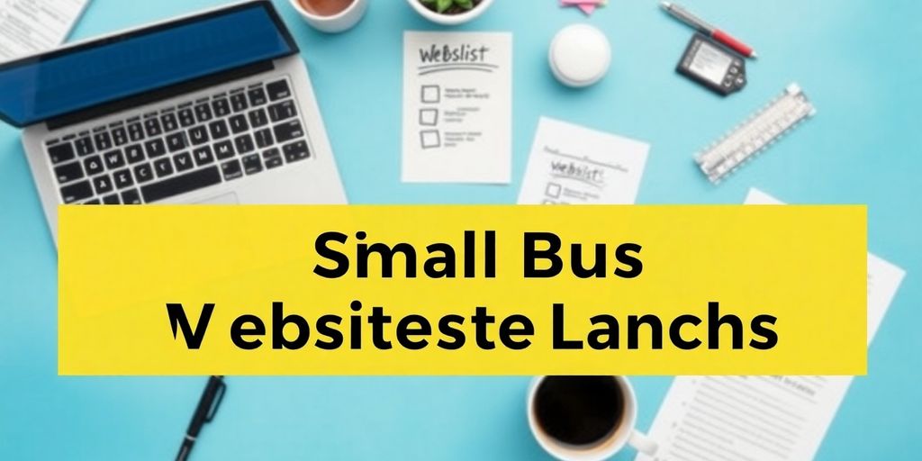 A workspace with a laptop and checklist for businesses.